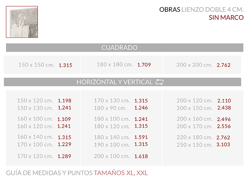 Medidas Marco Pirámide Soporte Doble XL